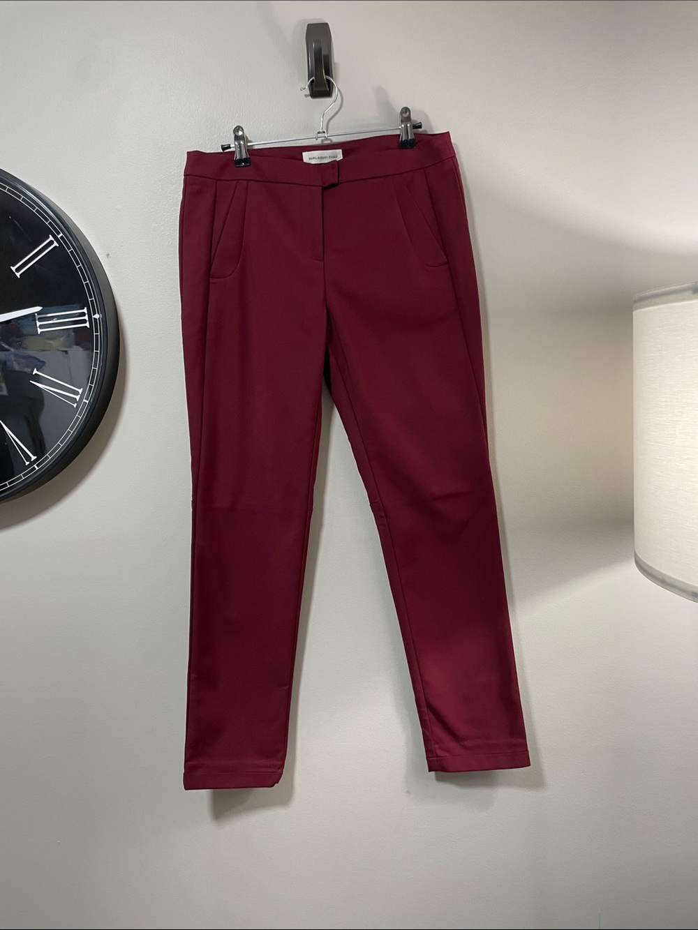 Isabel Marant Slim Burgundy Ankle Pants
